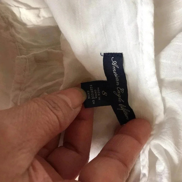 American Eagle Super Lightweight Women Blouse Size 8 Y2K Beach Resort wear - Picture 4 of 5